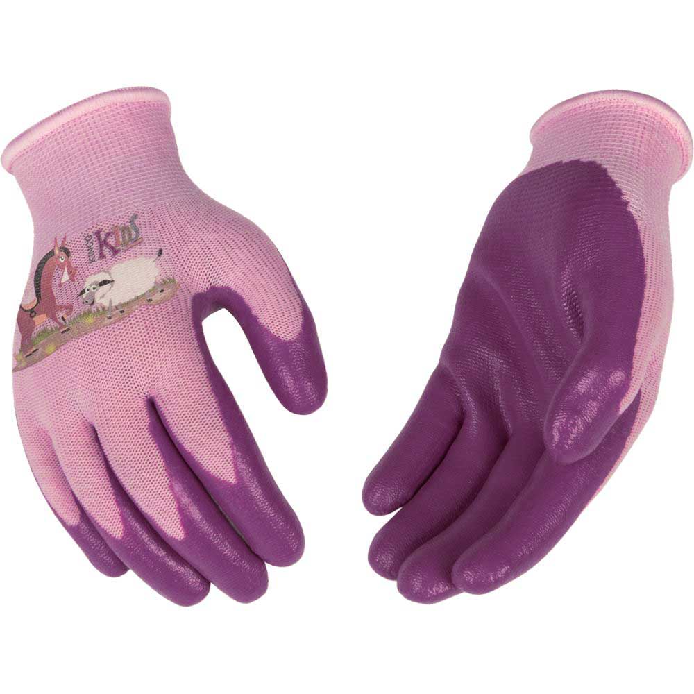 Kids Polyester Knit Glove Purple