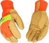 Lined Hi-Vis Ornge Pigskin Glove