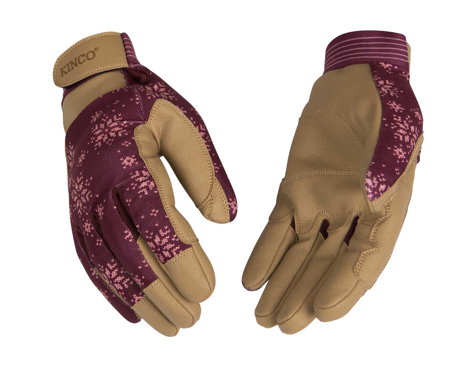Lined Burgundy Synthetic Glove