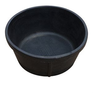 Black Rubber Feed Pan