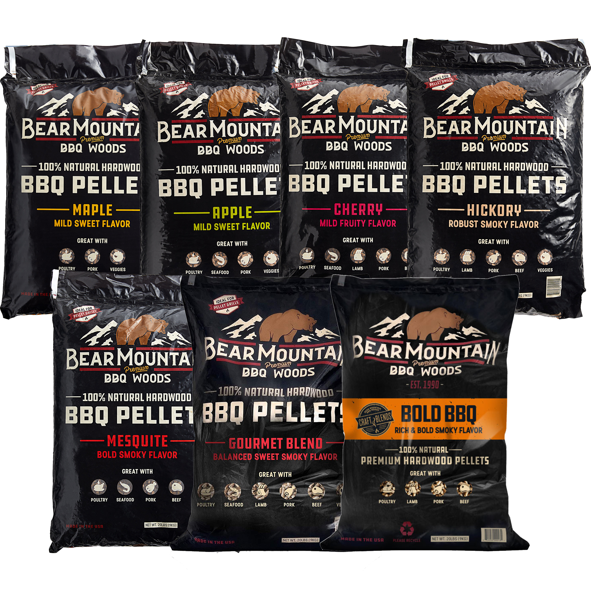 20-LB Bear Mountain BBQ Pellets