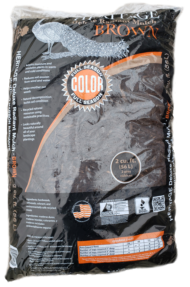 2-Cu. Ft. Brown Mulch Bag