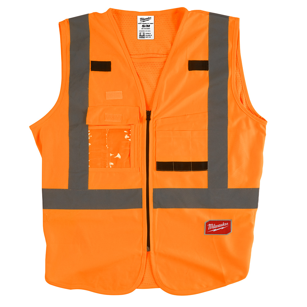 S/M Org High Vis Safety Vests