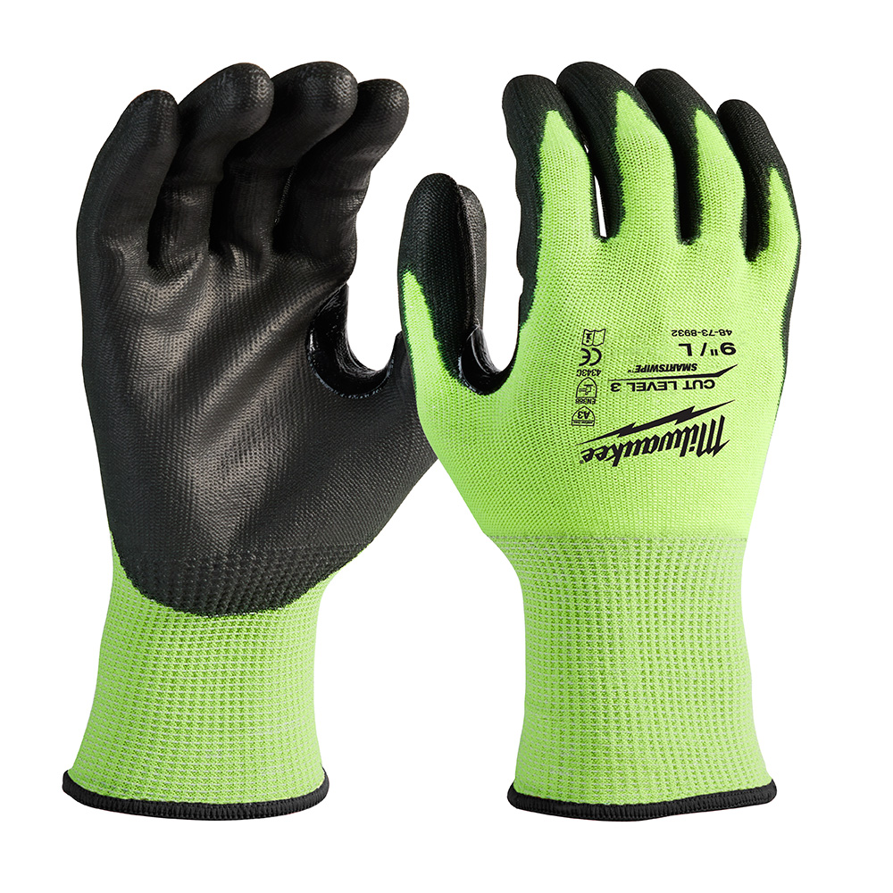 XL Hi Vis Cut Level 3 Poly Glove