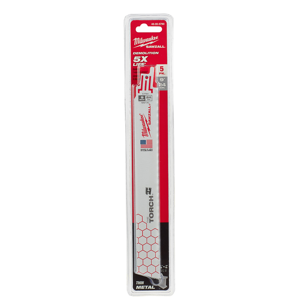 5PK 9" 24T Torch Sawzall Blade