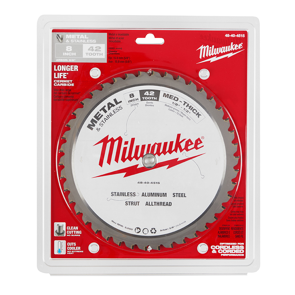 Milwaukee Circ Saw Blade 8" 42T