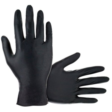 100-Pk Black Nitrile Glove