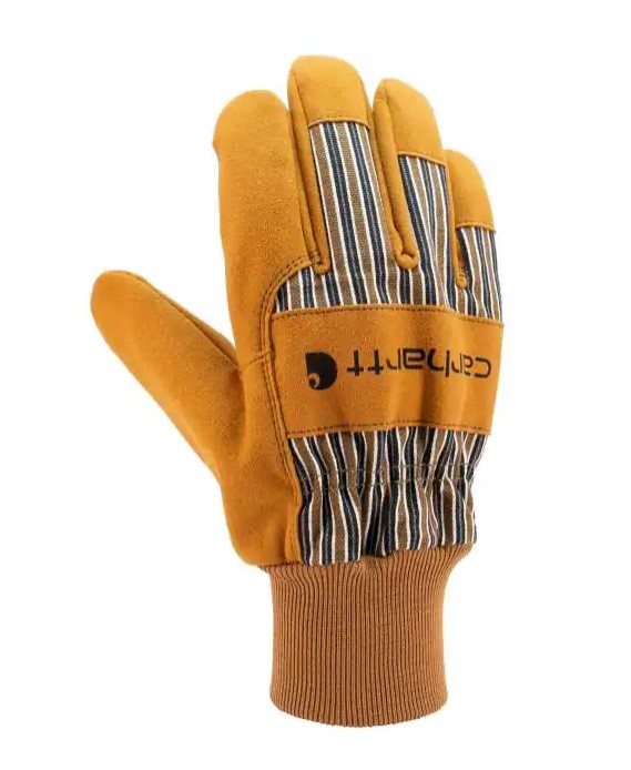 Synth Suede Knit Cuff Work Glove