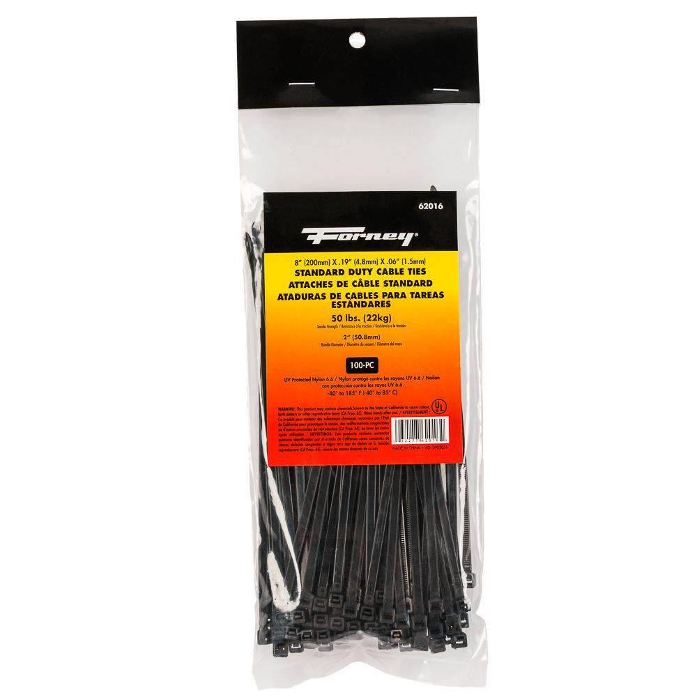 100PK 8" Black SD Cable Ties