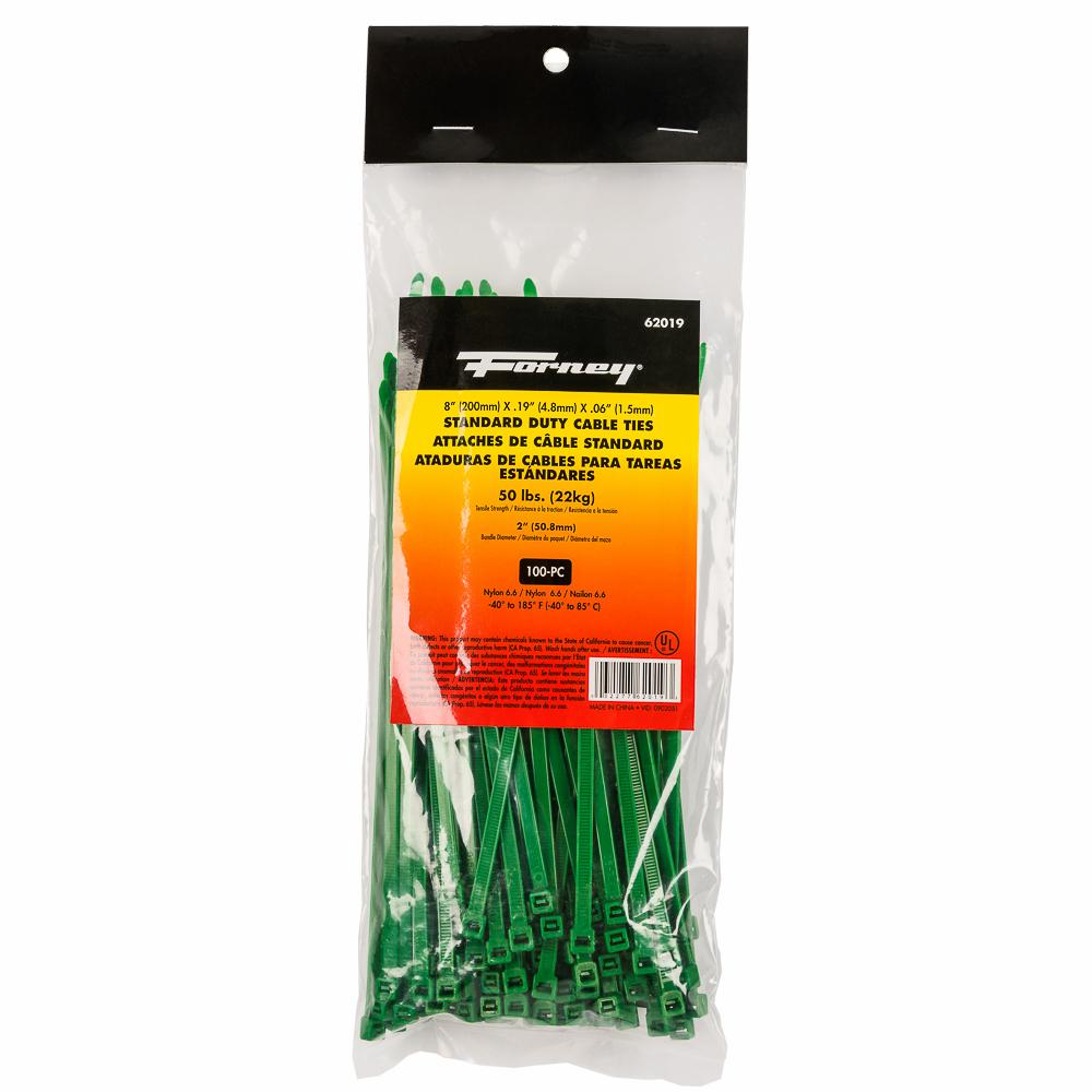 100PK 8" Green SD Cable Ties