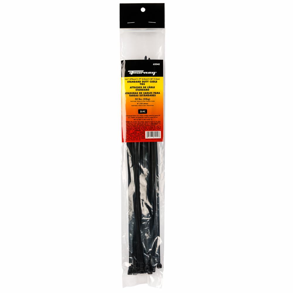 25PK 14.5" Black SD Cable Ties