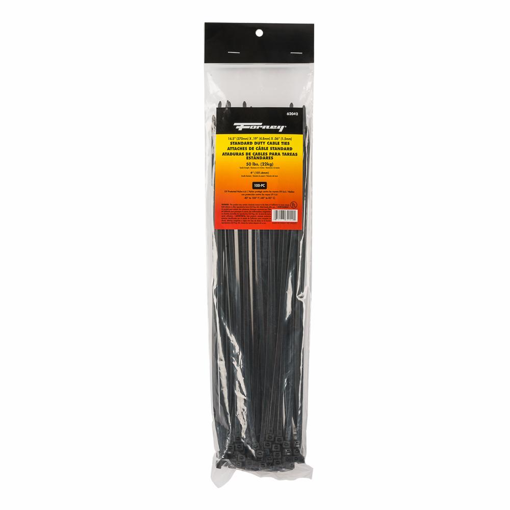 100PK 14.5" Black SD Cable Ties