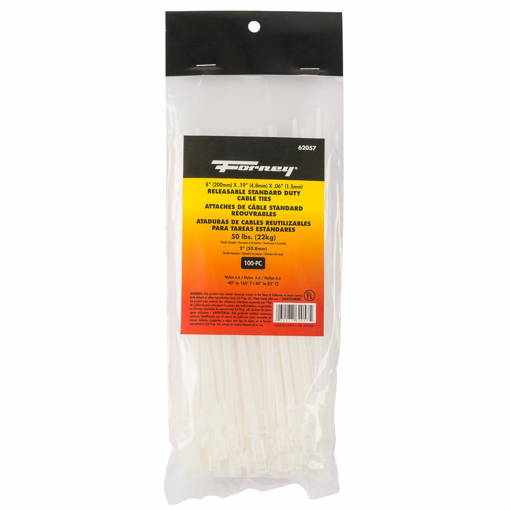 100PK 8" Nat Resea SD Cable Ties