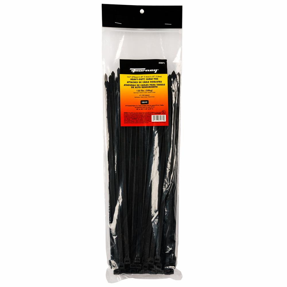 100PK 14.5" Black HD Cable Ties