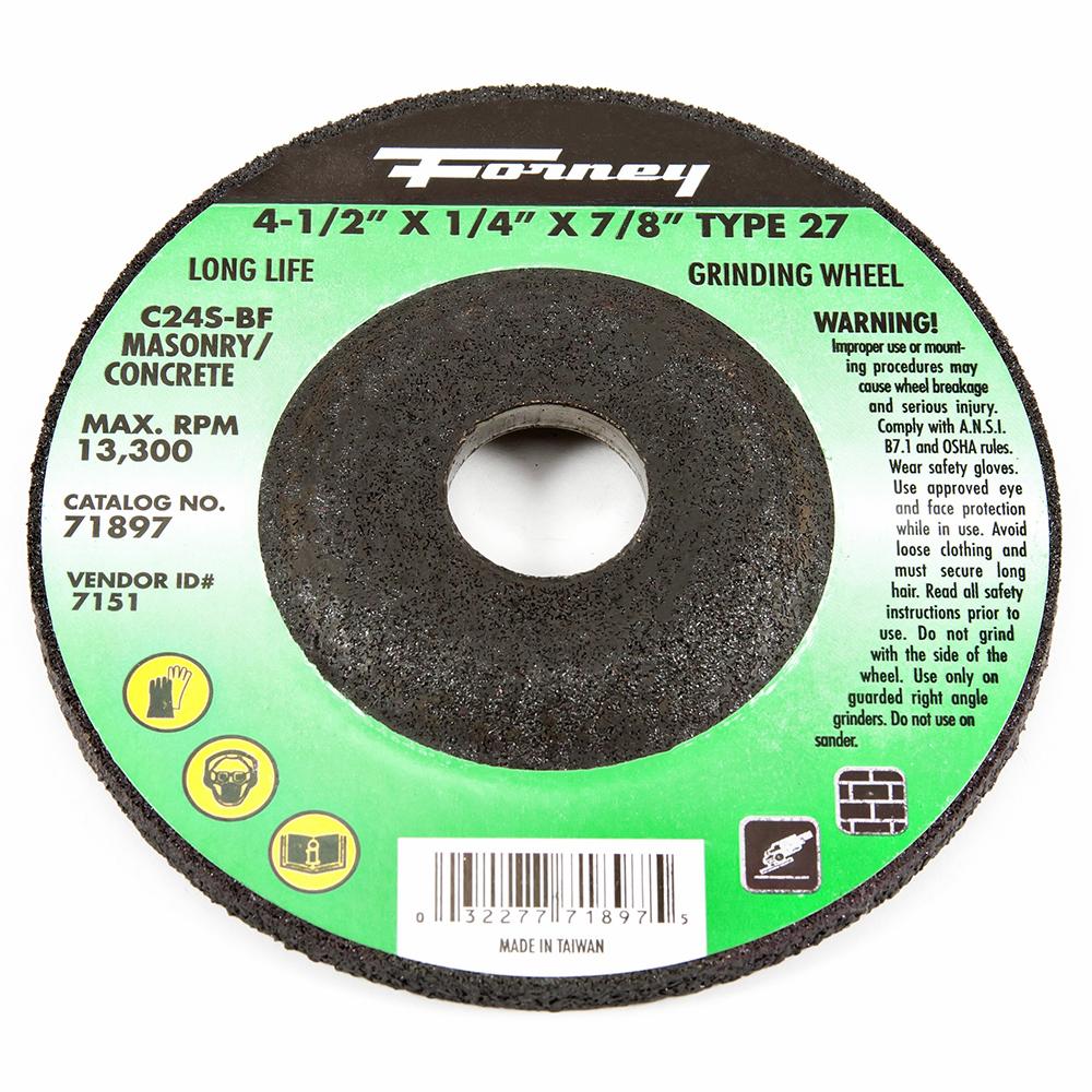 4.5" x 1/4" x 7/8" Masonry Wheel