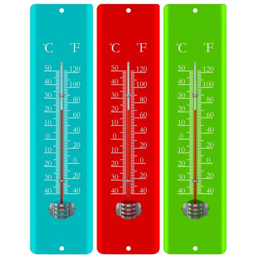 11.5" Metal Thermometer ASST