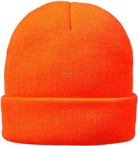 Blaze Orange 4-Ply Knit Cuff Cap