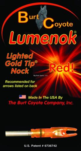 Red Lighted Nock Gold Tip
