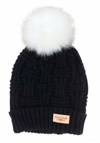 Plush Lined Knit Pom Hat