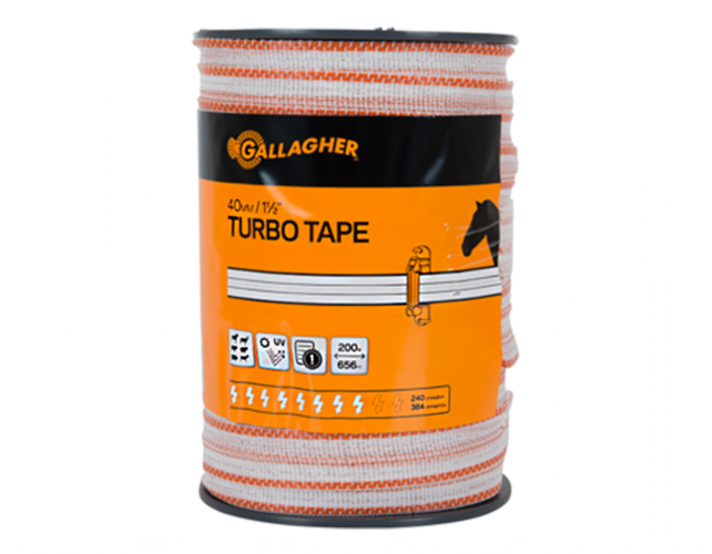 Turbo Tape, White 656' 1.5"wide
