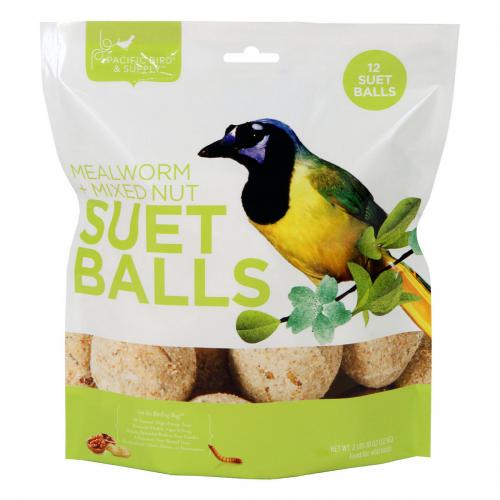 12-Pk Suet Ball No Melt Mealworm