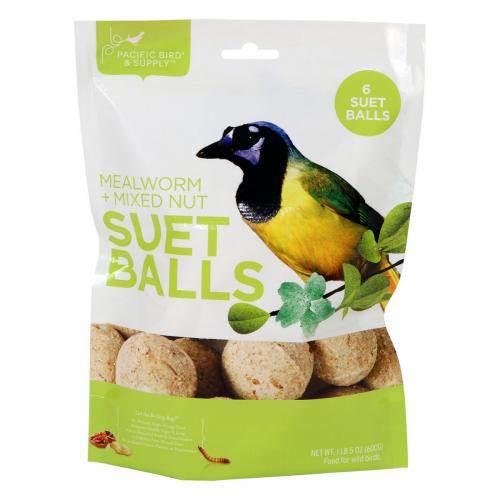 6-Pk Suet Ball No Melt Mealworm