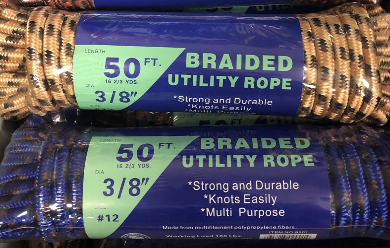 3/8" 50' Utility Braided Rope