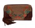 Womens Audrey Fringe Pull Clutch