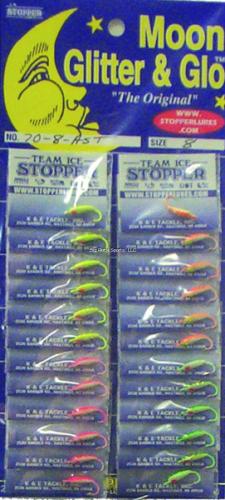 K&e Glitter Glow Jig Size 8 Asst