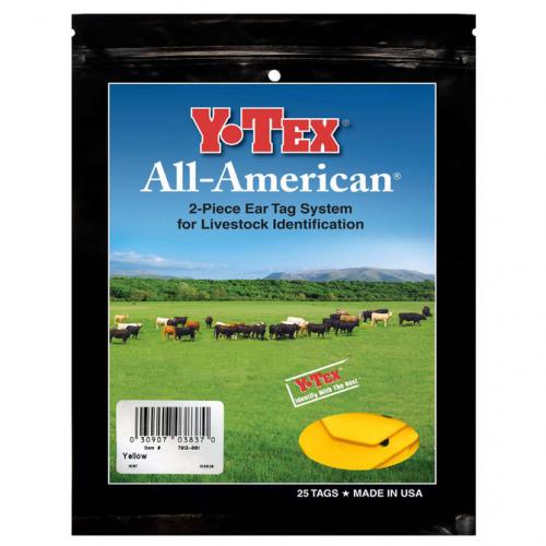 Y-TEX #'D 4 STAR TAG 25pk (XL)