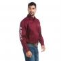 Men's Logo Twill Shirt Burgundy