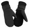 Deer Suede Mitten Fleece Black