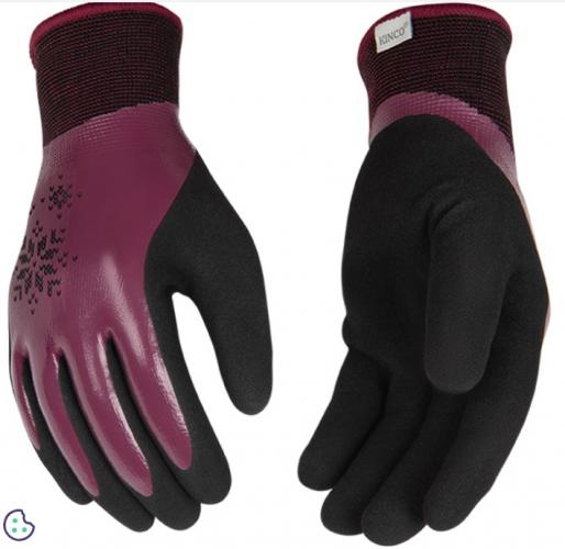 Womens Lined Knit Nitrile Glove