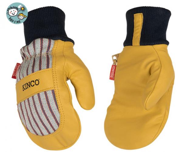 Kids Lined Leather Palm Mitt