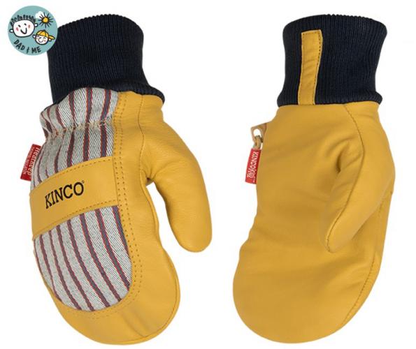 Kids Lined Leather Palm Mitt