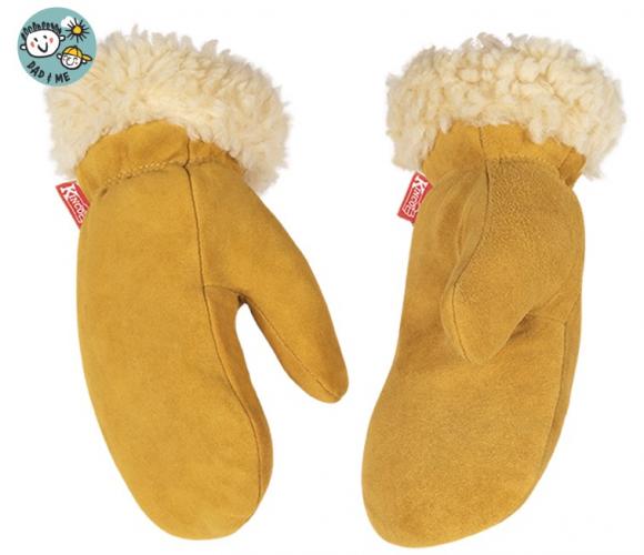 Kids Lined Suede Deerskin Mitt