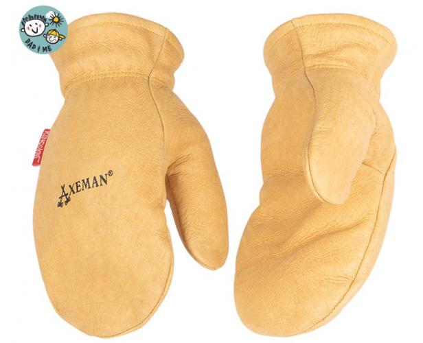 Kids Axeman Lined Leather Mitt