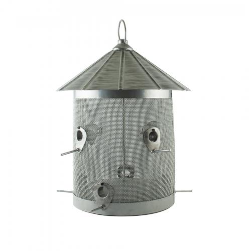 Rustic Steel Silo Bird Feeder