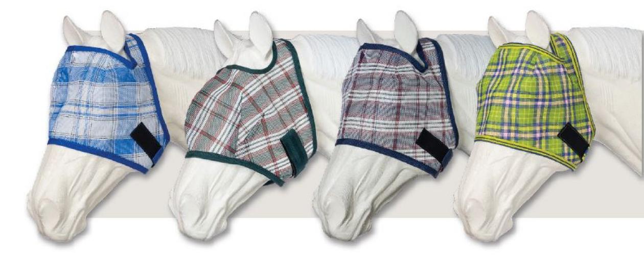 Plaid Mesh Horse Fly Mask Sf