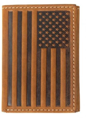 Wallet Trifold Embs Flag Br