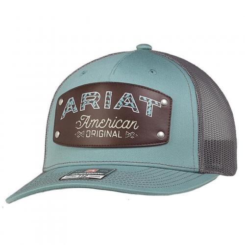 Men's Ariat Hat Lb/gy Patch Lthr