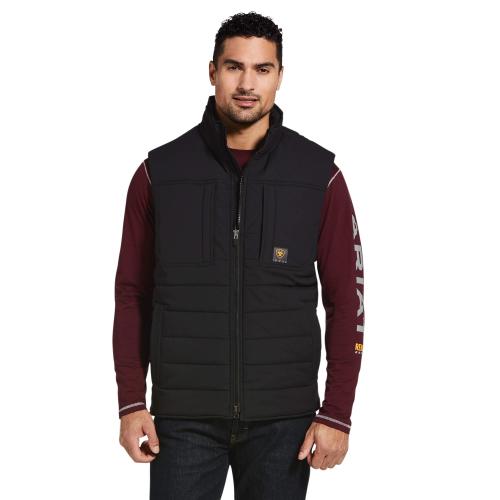 Mens Canvas Insulated Vest BLK