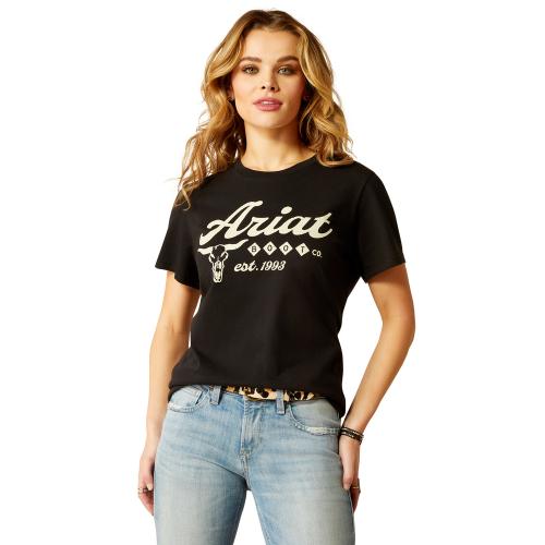 Womens Ariat Boot Co T-Shirt BLK