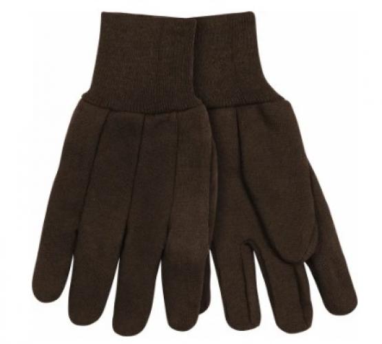 Lg Brown Jersey Glove 6pk