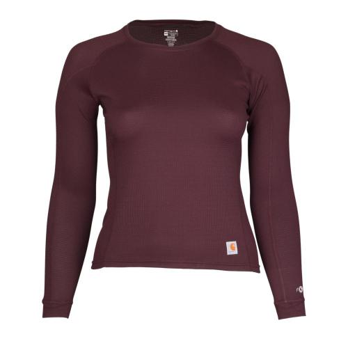 Womens Waffle Crewneck Top BLKB