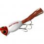 Hula Popper 1.75" Wht/red Head