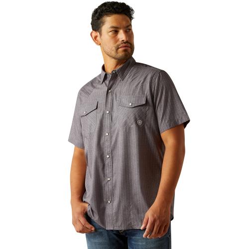 Mens Western Snap Shirt GRY