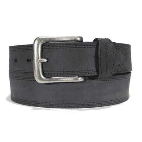 Belt Triple Stitch Blk/antnickel