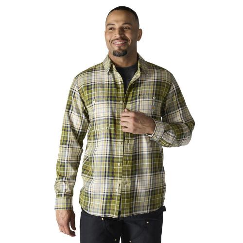 Mens Relaxed Fit LS Plaid DBG