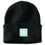 Beanie M Knit Rubber Patch